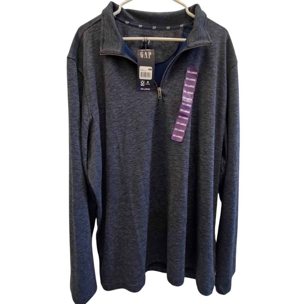 GAP Blue Quarter-Zip Pullover New Size XXL